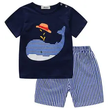 Summer newborn Kids Baby Boy Clothes Set Cotton cartoon bebes Short Sleeve T-Shirt Tops Shorts Pants 2PCS Outfits Set