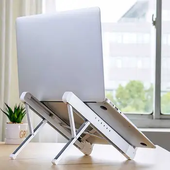 

Desktop Holder Universal Adjustable Height Modern Travel Hollowed Out Laptop Stand Accessories Home Office Foldable Portable