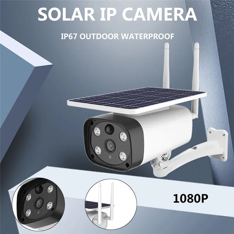 

1080P HD Solar 5W WiFi IP Camera Waterproof Night Vision IR Cut Outdoor Two-way Audio Wireless Security Surveillance Camera