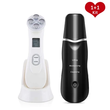 

1 Set Deep Face Cleaning Machine Ultrasonic Skin Scrubber Peeling + LED RF&EMS Radio Mesotherapy Electroporation Beauty Machine