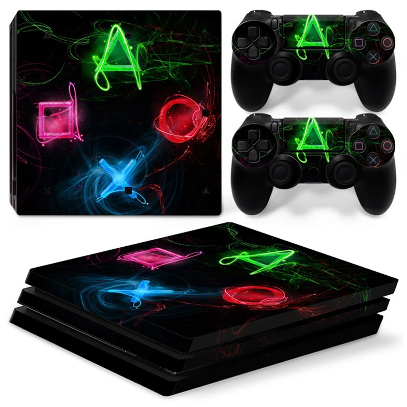 Skin Sticker Geometry Protective Vinyl Decal Cover for PS4 Pro Console and 2 Controllers GAMEGENIXX gamepad protective skin vinyl decal skins game console protective skin custom stickers gamepad protective cover game controller sticker