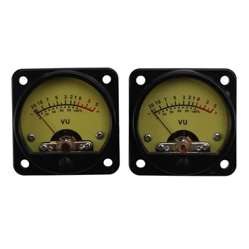 

RISE-2Pcs 45mm Big VU Meter Stereo o Amplifier Board Level Indicator Adjustable with Driver