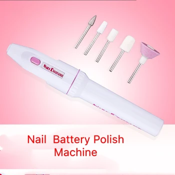 

1pc/set Nail Electrical Grinding Machine Mini Manicure Pen Art Beauty 5pcs of Polishing Machine Nail Battery Polish Machine A071