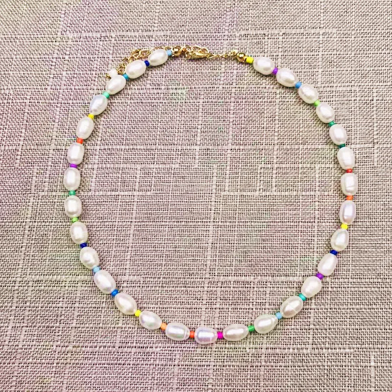 Богемное ожерелье с подвеской в виде раковины puka, колье, boho jewelrycollares largos, пресноводные жемчужные бусы, многослойное женское ожерелье, новинка - Окраска металла: 1