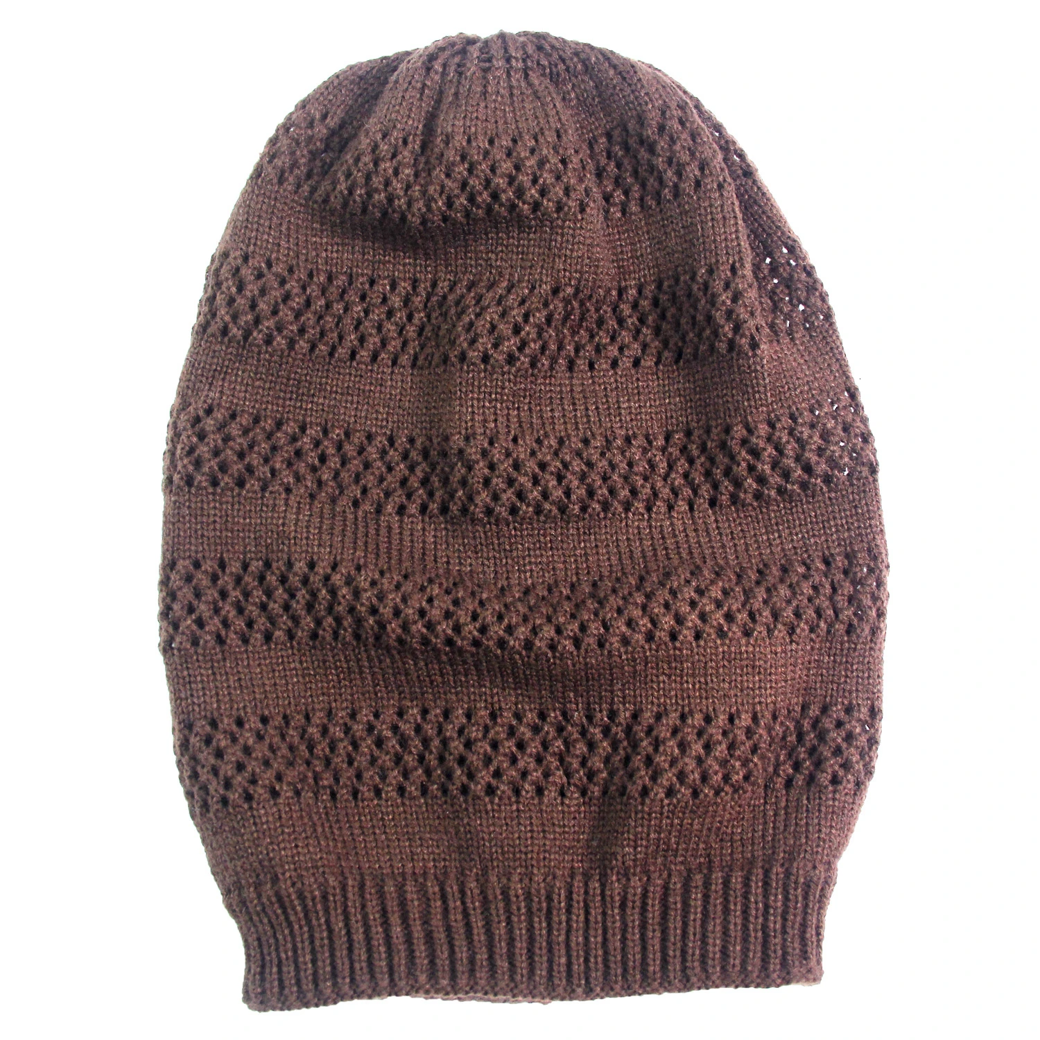 Женская мягкая хлопковая шапочка с отворотами Шапка Вязаная Мягкая уютная негабаритная длинная шапка для женщин и мужчин - Цвет: Coffee 1