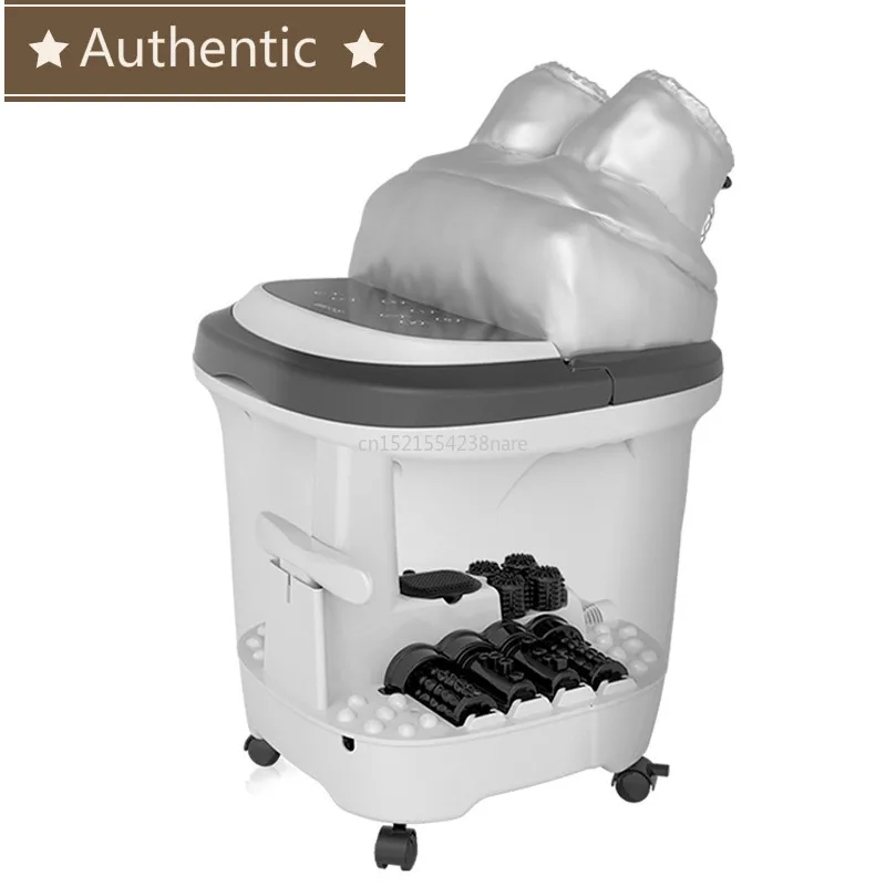 Household Electric Massage Bubble Foot Barrels Foot Tub Fully Automatic Heating Pedicure Foot Deep Barrels Washed Footbath