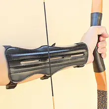 Protetor de braço unissex para proteção, proteção tradicional de braço em couro pu para tiro com alvo, acessório de proteção para braço