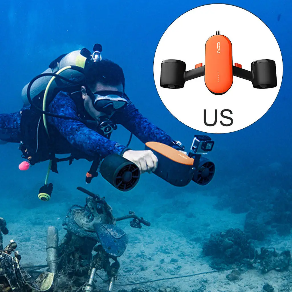 Waterproof Electric Underwater Scooter 3 Speed Scuba Diving Propeller