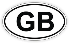 

GB Oval European Style Vinyl Bumper Sticker Decal Label Weatherproof British Union of Great Britain JDM Refit Decals PVC13x9cm