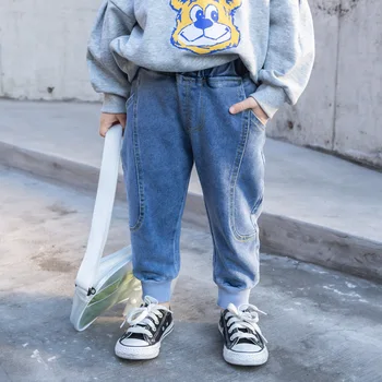 

Children's jeans Korean baby's pants spring 2020 new arrival style stitching hem thread jeans fashion trouser 1-64