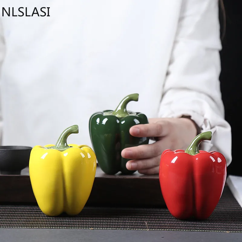 Креативные керамические чайные банки Caddy для зеленого перца портативные
