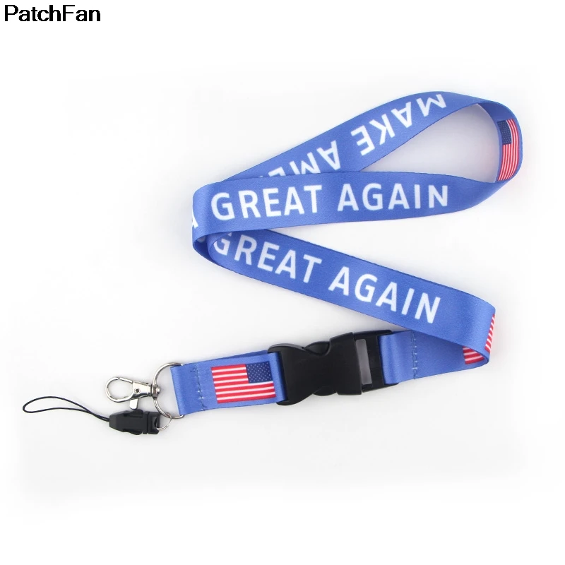 Patchfan Национальный брелок для ключей «флаг» ремешок тесьма лента шейный ремень ткань para id значок держатели телефонов Ожерелье Аксессуар A2418