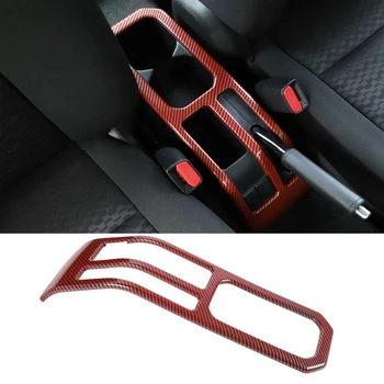 

Carbon Fiber ABS Red Central Control Water Cup Holder Frame Cover Trim for Suzuki Jimny 2019-2020 Car Styling