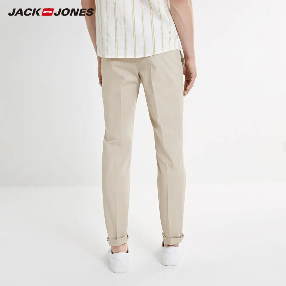 JackJones мужские облегающие однотонные базовые деловые повседневные брюки Мужская