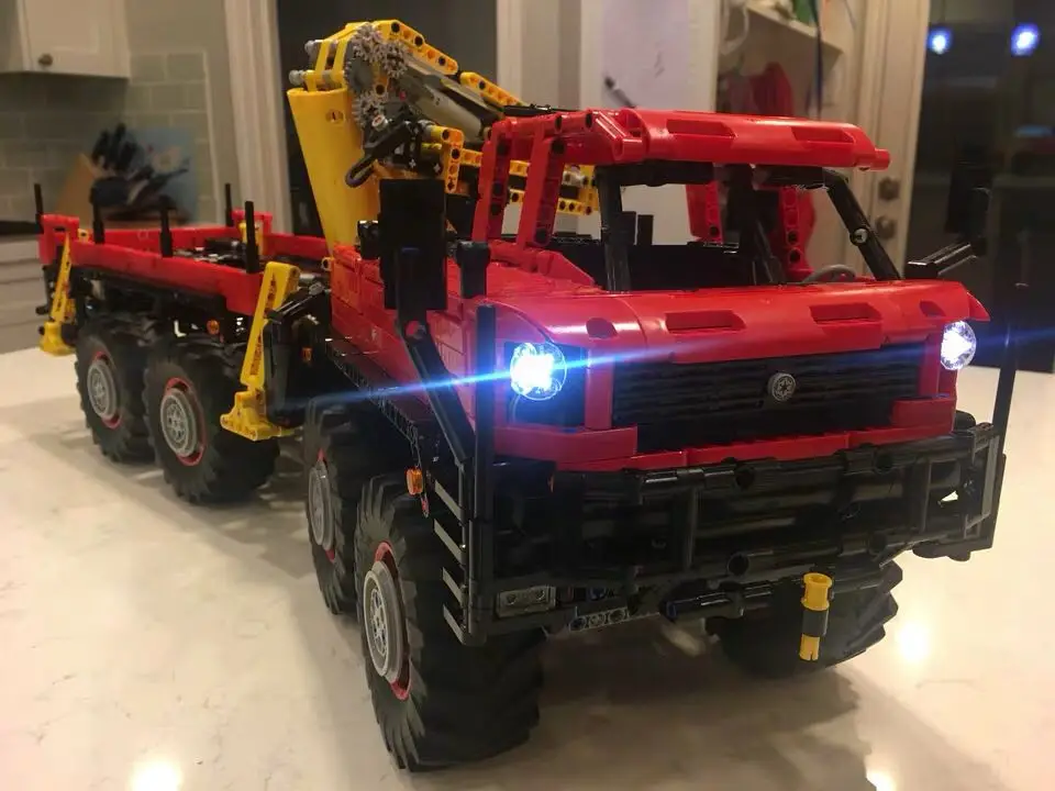 RC Power Function Technic 8 x 8 off-road rescue crane MOC-15805 Building Blocks Toy Kit Educational Children Birthday Gift