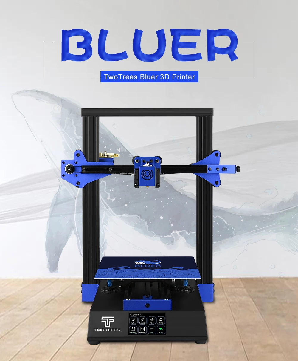 Два дерева набор 3d принтер Bluer i3 принтер 235x235 мм размер 3d Diy Набор 3,5 дюймовый цветной сенсорный экран