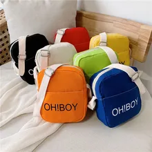 Модный детский кошелек на одно плечо мешок цветных конфет холщовые сумки через плечо для мальчиков мини вертикальный прямоугольник сумка-мессенджер, сумка