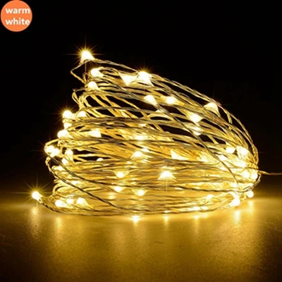 Тёплый белый Солнечные гирлянды 20 м 200LED медный провод открытый Сказочный свет для рождественского сада дома праздники водонепроницаемые украшения H - Испускаемый цвет: Тёплый белый