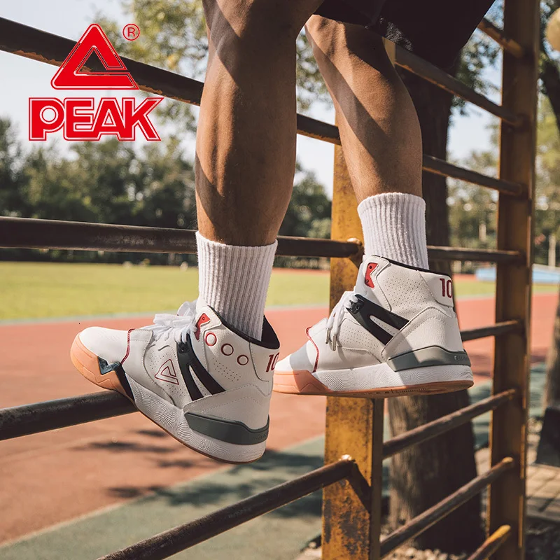 

PEAK TAICHI 910 Basketball Culture Shoe Classic Retro Casual Shoes Men High-top Skateboarding Shoes Wearable Cushion Sneakers