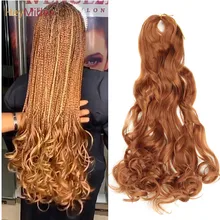 

20 Inch Loose Wave Crochet Hair Extension For Braids Synthetic Curly Hair Wavy Braiding Hair For Black Women
