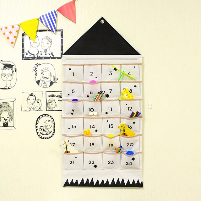 Advent Calendar To Fill Christmas Calendar Fillable 24 Pockets Fabric  Christmas Calendar To Hang Up Christmas Ornaments #G3 _ - AliExpress Mobile