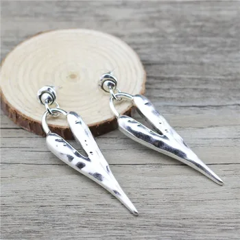 

Anslow Fashion Jewelry New Ancient Silver Plated Alien Heart Women Drop Earring For Female Earring CharmFree Shipping LOW0011AE