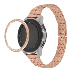 Шестерня S3 рамка для samsung Galaxy Watch 46 мм/42 мм/активная Шестерня s3 Алмазный металлический ободок кольцо клеющаяся крышка Анти часы аксессуары