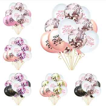

15 pcs/set Bachelorette Party Team Bride To Be Latex Balloon Bachelor Hen Night Balon Bridal Shower Wedding Decoration Supplies