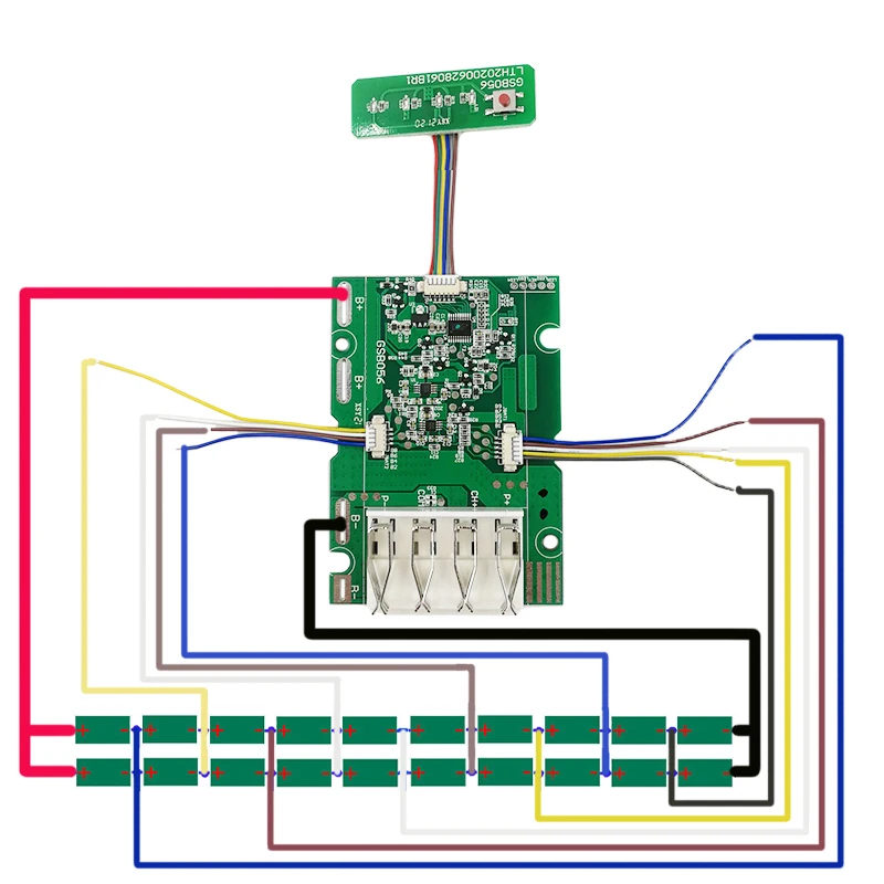10*18650 Version Batterie-Kunststoffgehäuse Ladeschutz-Leiterplatte PCB für GreenWorks 40V Rasenmäher Trimmer Grasschneider – Detail 4