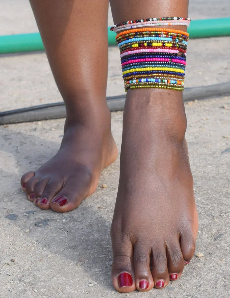 10pcs/set Random Color Handmade Beaded Anklet For Women Adjustable Colorful Anklet Bracelet On The Leg Foot Jewelry Wholesale 10pcs/set Random Color Handmade Beaded Anklet For Women Adjustable Colorful Anklet Bracelet On The Leg Foot Jewelry Wholesale