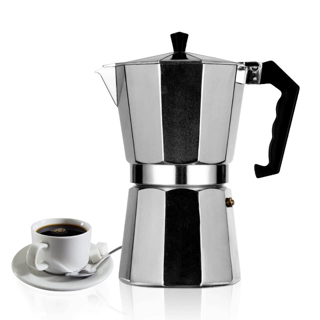 ATWFS High Quality Espresso Coffee Pots 9 Cups Aluminum Moka Pot Coffee  Maker Moka Espresso Cup - AliExpress