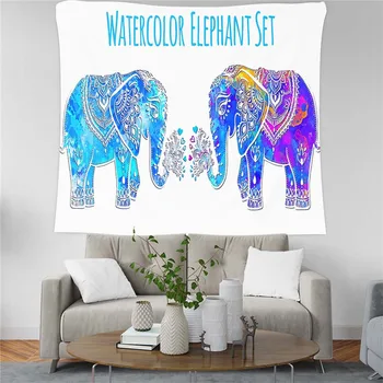 

Fuwatacchi Elephant Art Psychedelic Hippie Tapestry Witchcraft Cloth Wall Hanging Tapestries Macrame Wall Carpet Mandala Tower