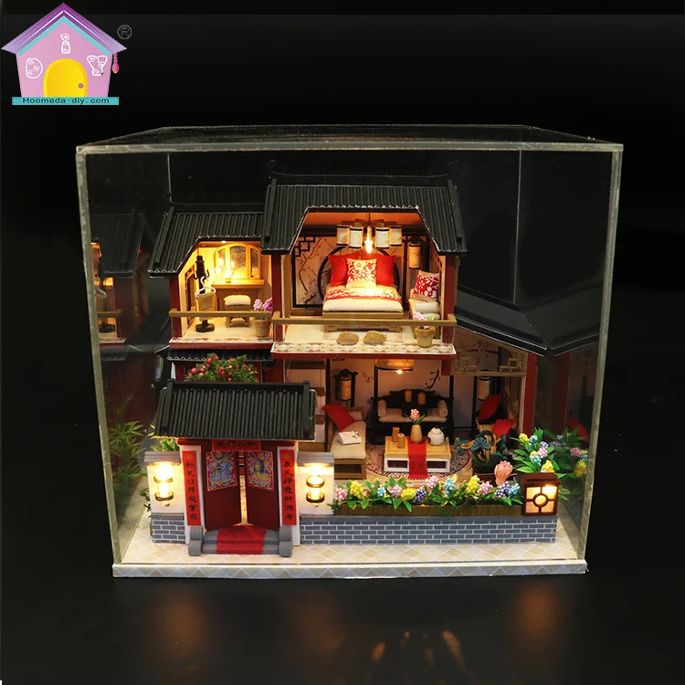 

Hoomeda-diy Customizable-Place of Origin Supply of Goods Creative Educational Gift Architecture Model Sand Table DIY Hut Chinese