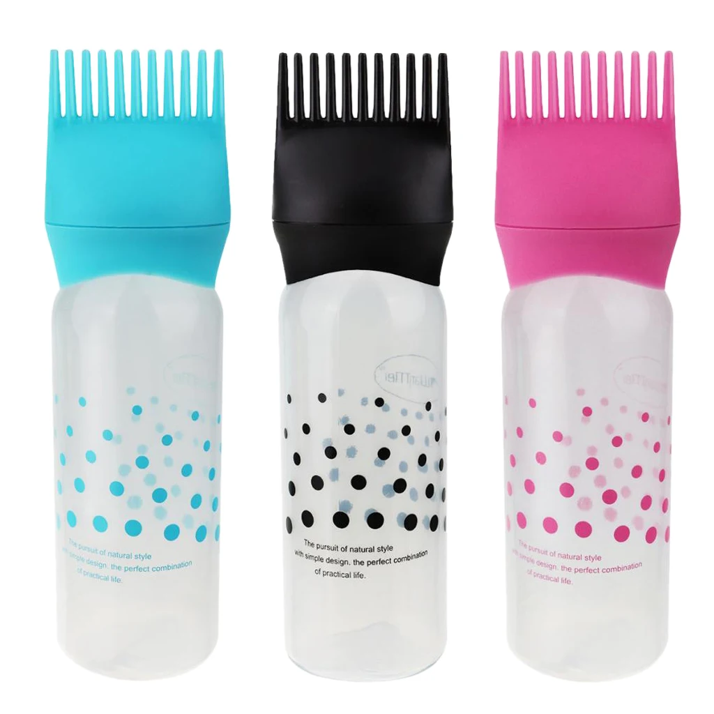  120ml Hair Dyeing Comb Applicator Bottle Hair Coloring Tinting Dispenser Empty Hair Dye Bottle Hair Colouring Comb