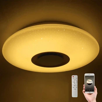 

Nordic RGB Ceiling Light Colorful Ceiling Lamp Starlight Music With Bluetooth Speaker Dimmable Colors Light Bedroom Light