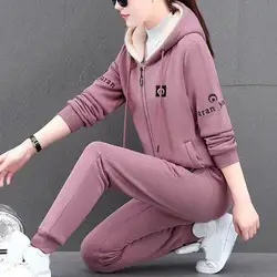 Moda inverno terno com capuz drawstring colorfast inverno terno casaco calças terno 2 pçs/set