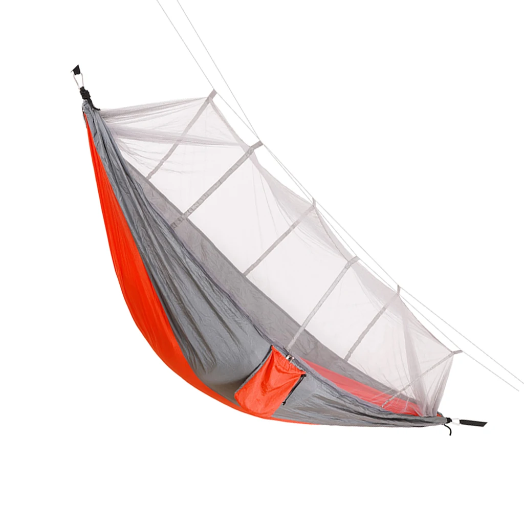 Portable Parachute Camping Hammock with Mosquito Net for Backyard Backpacking