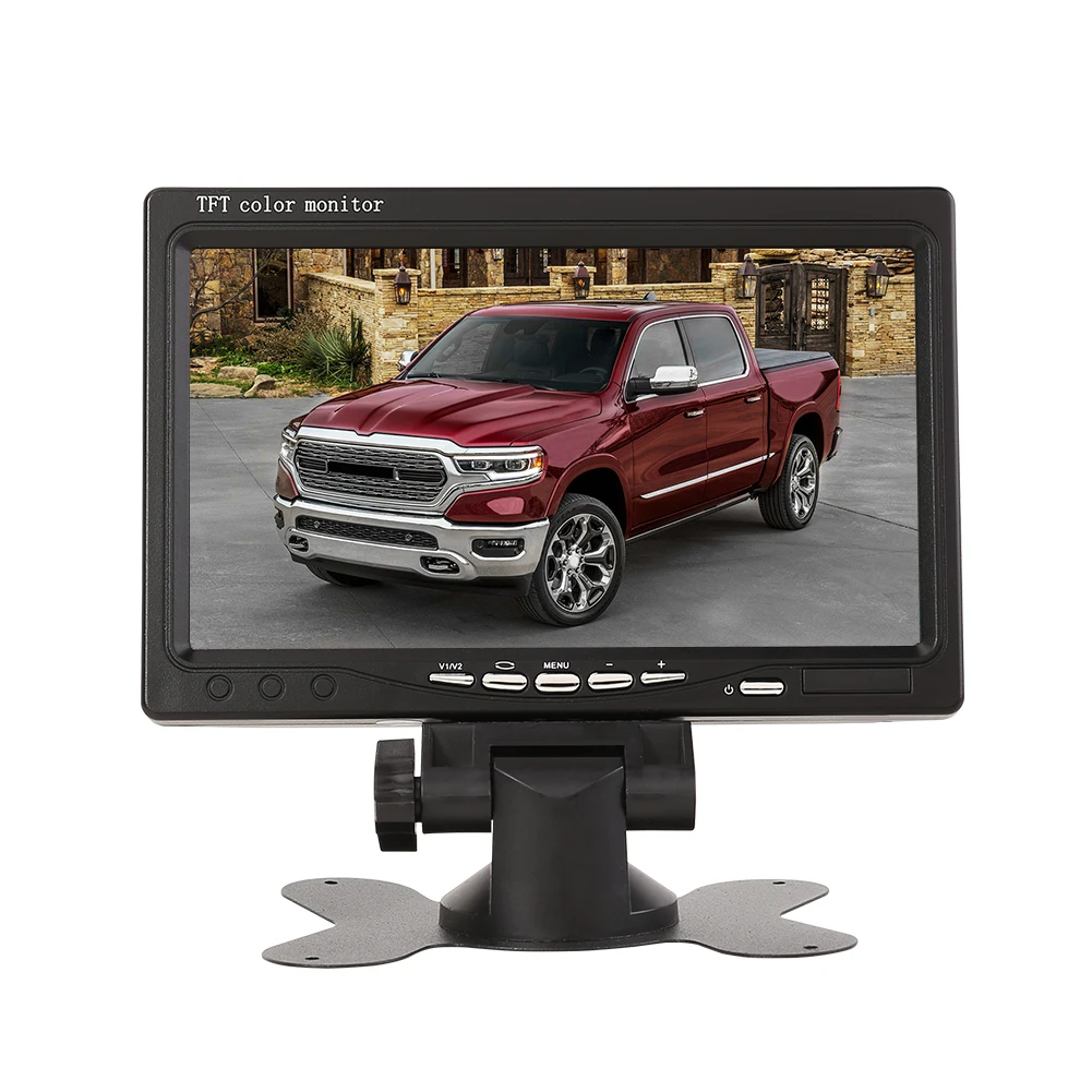 Car Monitor 7 inch TFT LCD Display 2 Way Video Input PAL/NTSC 12V for Auto Rearview Home Security Surveillance Camera | Автомобили и