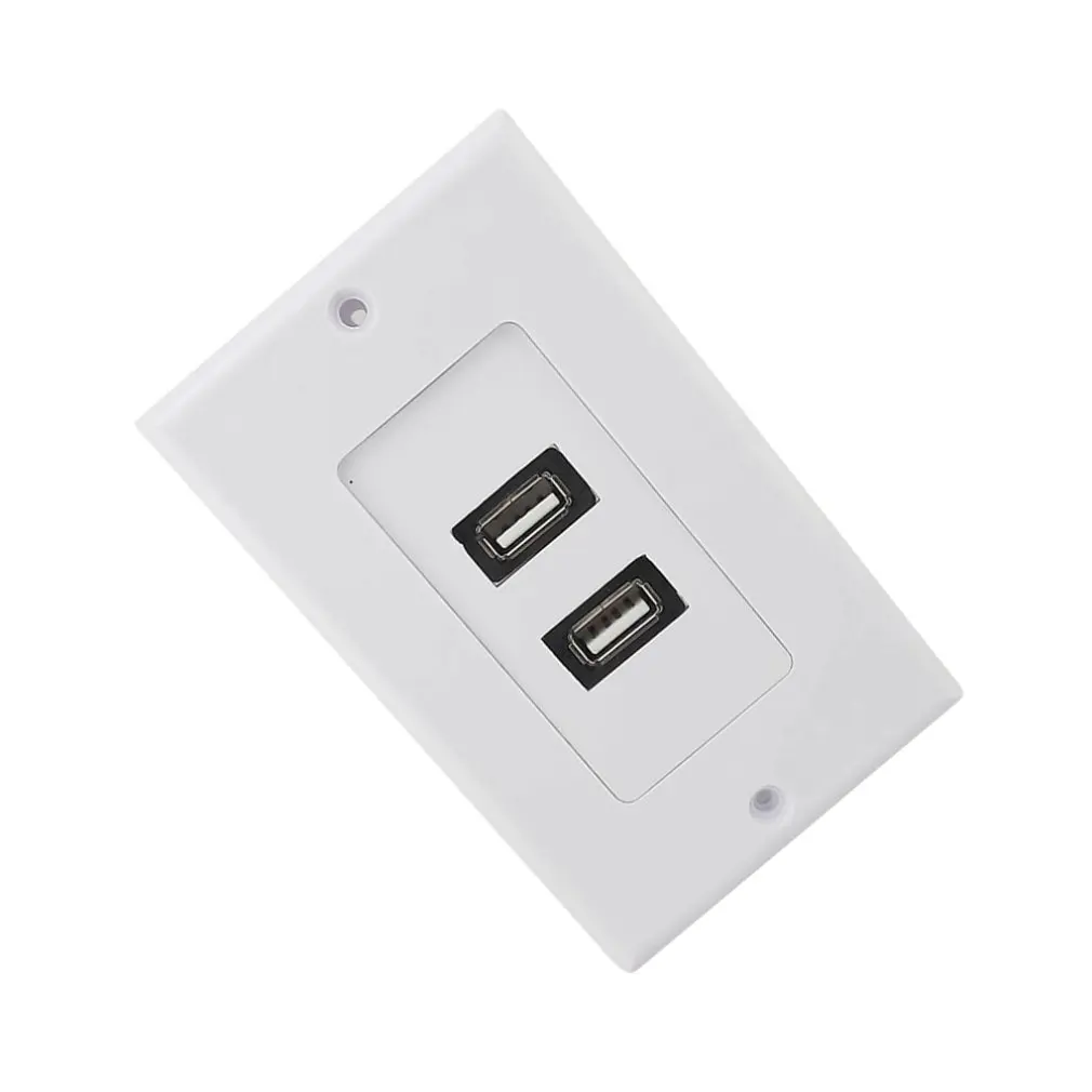 Двойной Usb 3,0 Keystone настенная пластина зарядное устройство розетка крепление Лицевая панель Крышка свинцовая настенная панель Full Hd 1080 ТВ кабельная панель