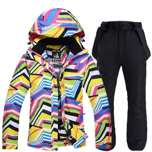 Лыжные куртки брюки женский лыжный костюм лыжные наборы очень теплый ветрозащитный водонепроницаемый для снега куртка уличная зимняя одежда