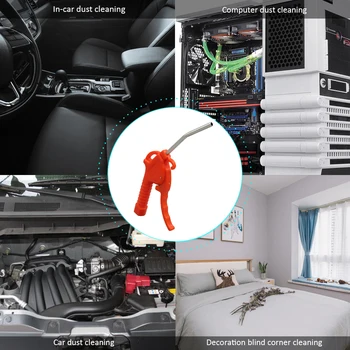 

Red Plastic Handle Angled Bent Nozzle Air Duster Blow Gun Cleaner Air Blower Duster Blow Dust Gun Pneumatic Tool