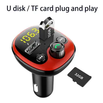 

Useful Car Fast Charger Bluetooth Player FM Function Hands-Free Calling Function Transmitter Voltage Detection Intelligent