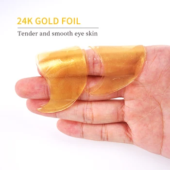 60pcs Hydrogel Seaweed Under Eye Patches Anti Age Dark Circles 24k Gold Crystal Collagen Honey