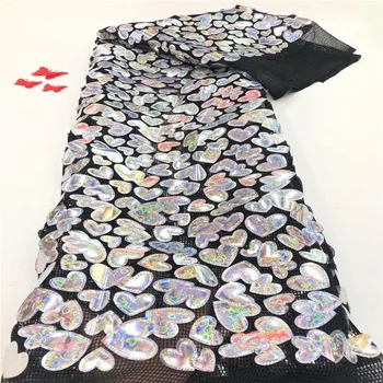 

Velvet Lace Fabric 2020 High Quality Latest African Sequin Lace Fabric Embroidery French Lace for Evening Party Dress