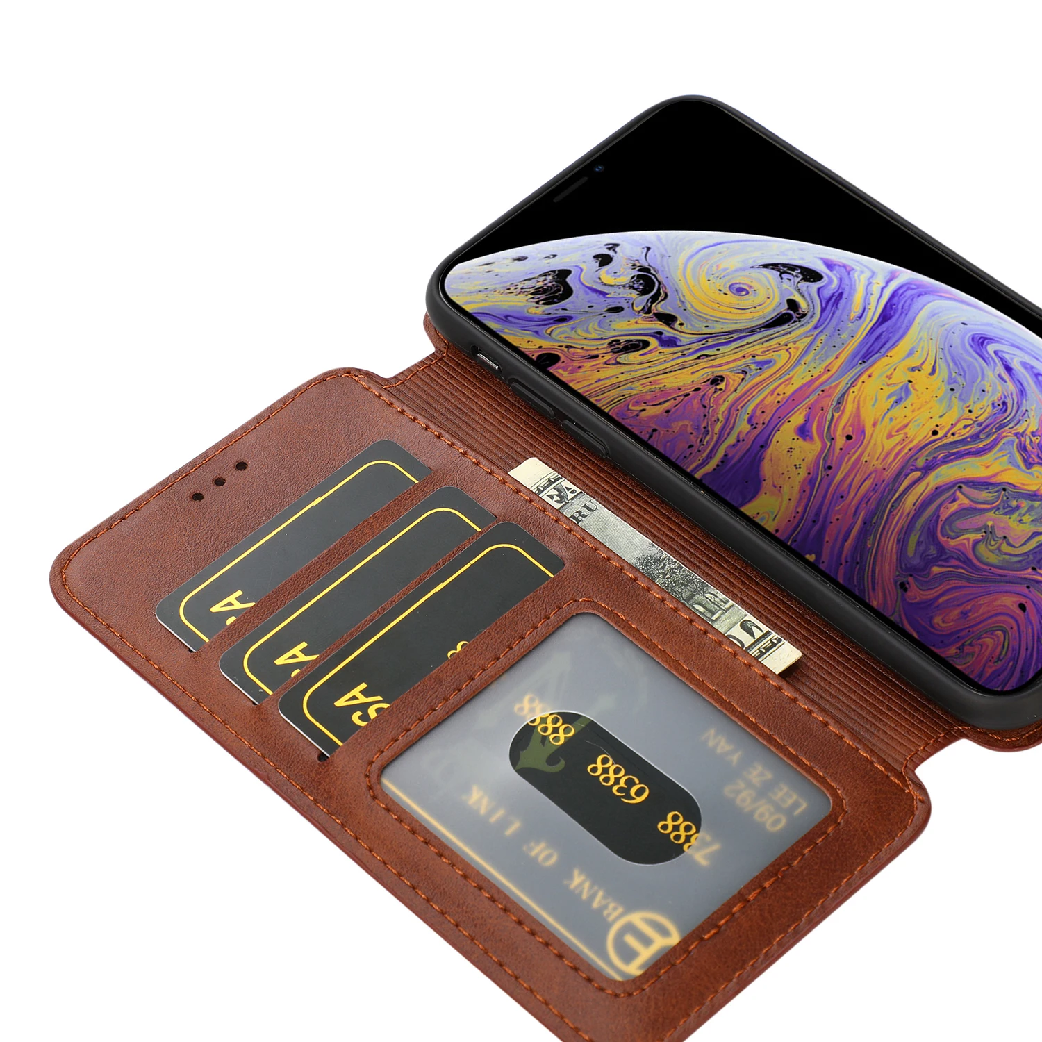 Для iPhone XR XS MAX 8 Plus 7Plus 8 7 6Plus 6S 6 5s 5 Чехол Флип кошелек ТПУ кожа мягкий чехол