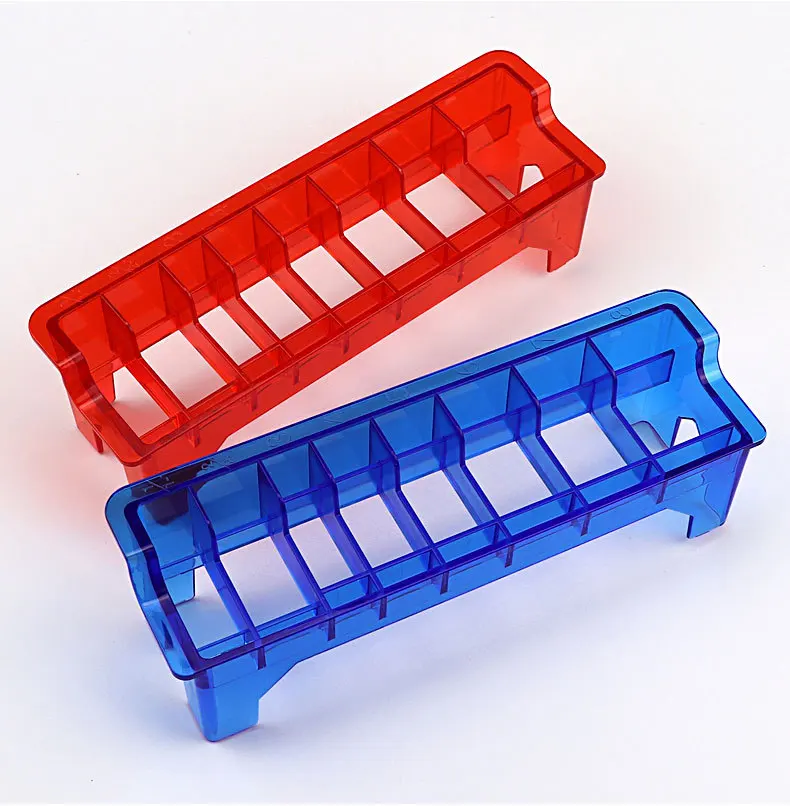 8 Grid Guide Limit Comb Cover Storage Box  Hair Clipper Rack Holder Organizer Case Salon Barber Tools，for general