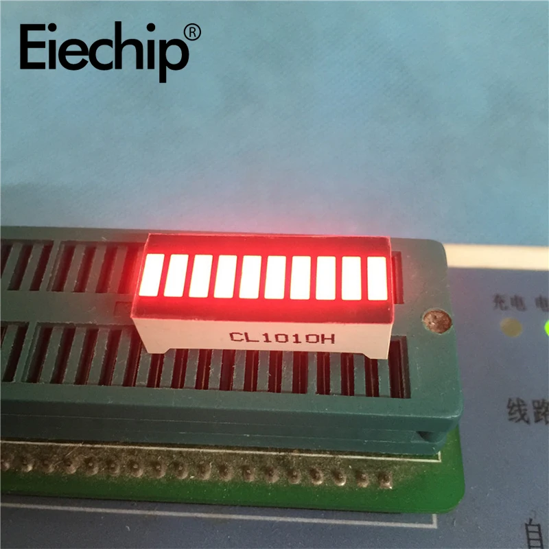 5ks vysoký kvalita CL1010H super zářící červený lehký pult LED displej 10-segment LED lehký pult 10-segment digitální trubice lehký 25x10mm