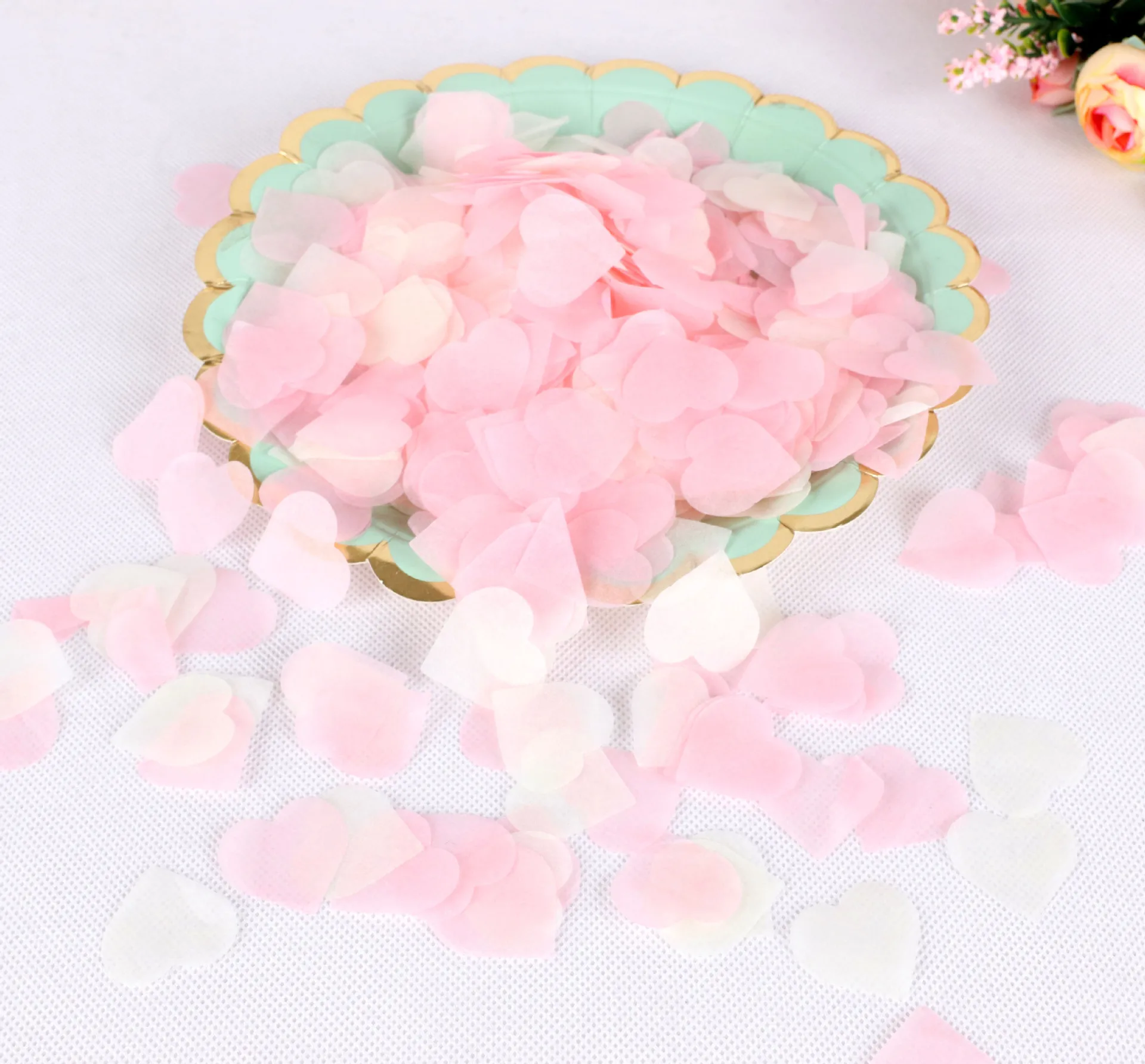 2.5cm 15g/bag Colourful Love Peach Round Confetti Wedding Birthday Baby Shower Party Filling Balloons Decorations Mixed Colors