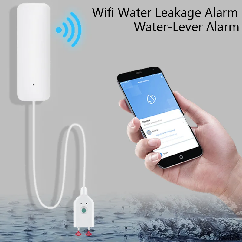 Wifi Water Level Sensor Smart Home Leakage Sensor APP Control Alarm System Tank Detector Smart Life Security Overflow Protection house alarm keypad