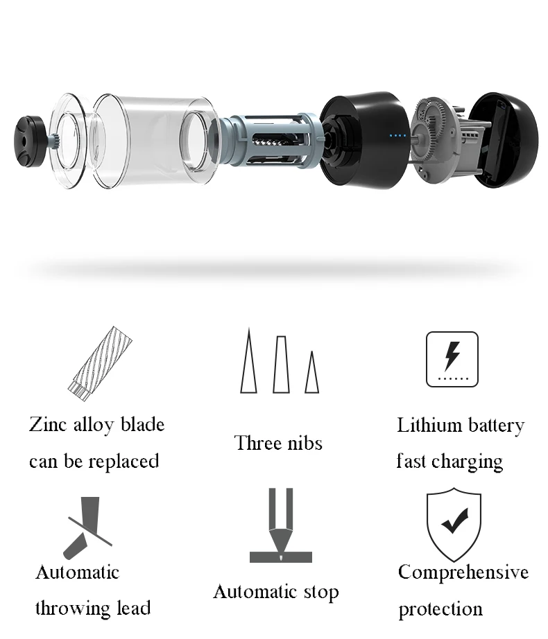 Tenwin белый канцелярские автоматические Eelectric точилка для карандашей USB Tenwin сверхмощный художественный эскиз управляемый школьный офис